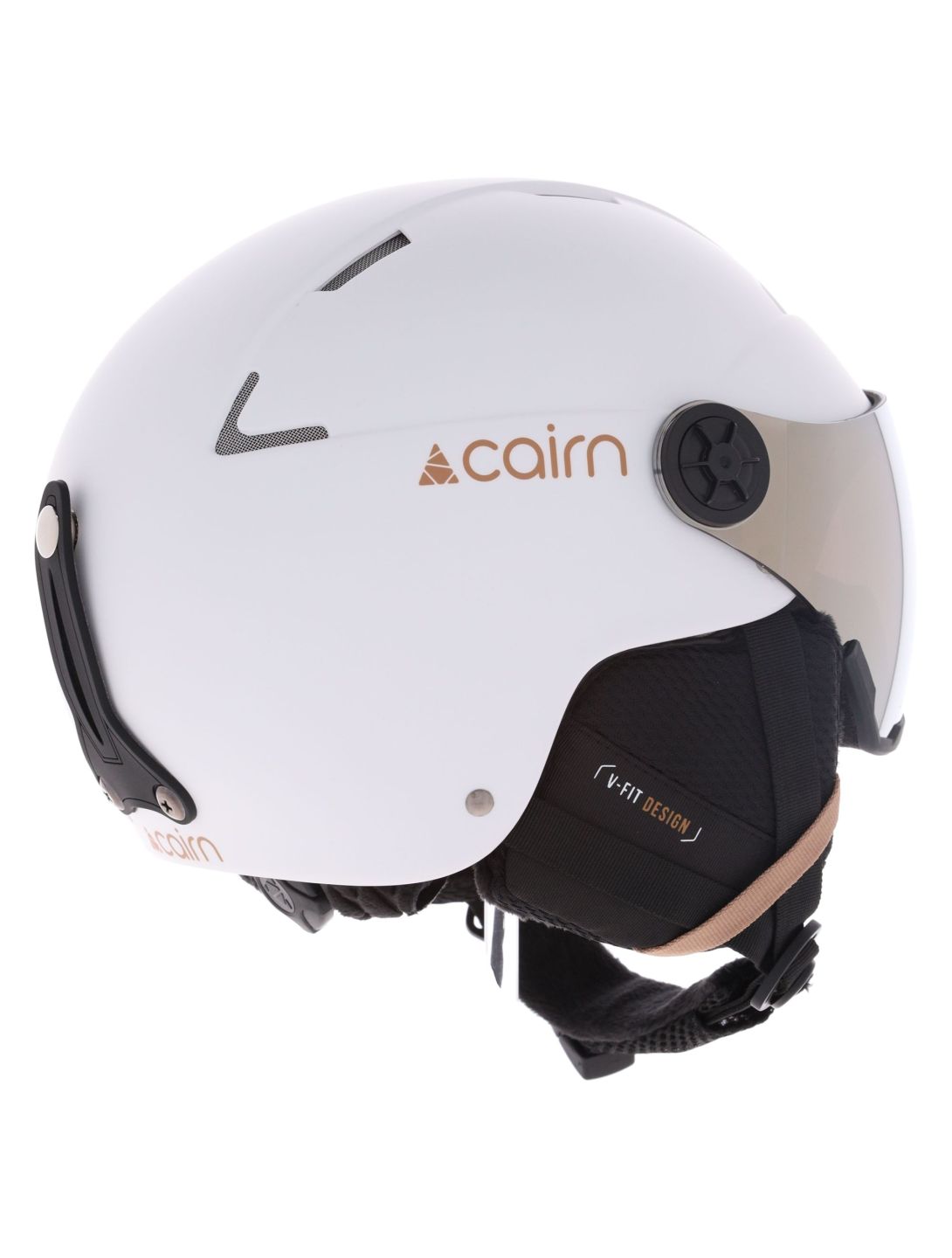 Cairn, Orbit Visor casque de ski avec visière unisexe Mat White Coffee blanc 