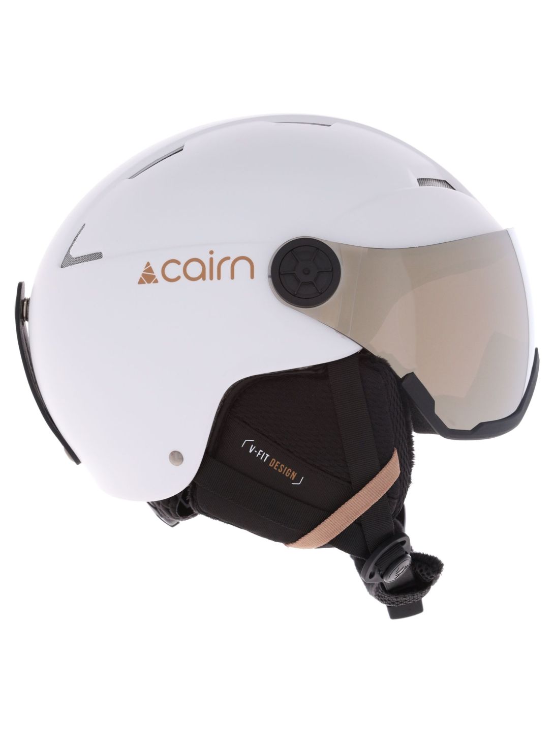 Cairn, Orbit Visor casque de ski avec visière unisexe Mat White Coffee blanc 