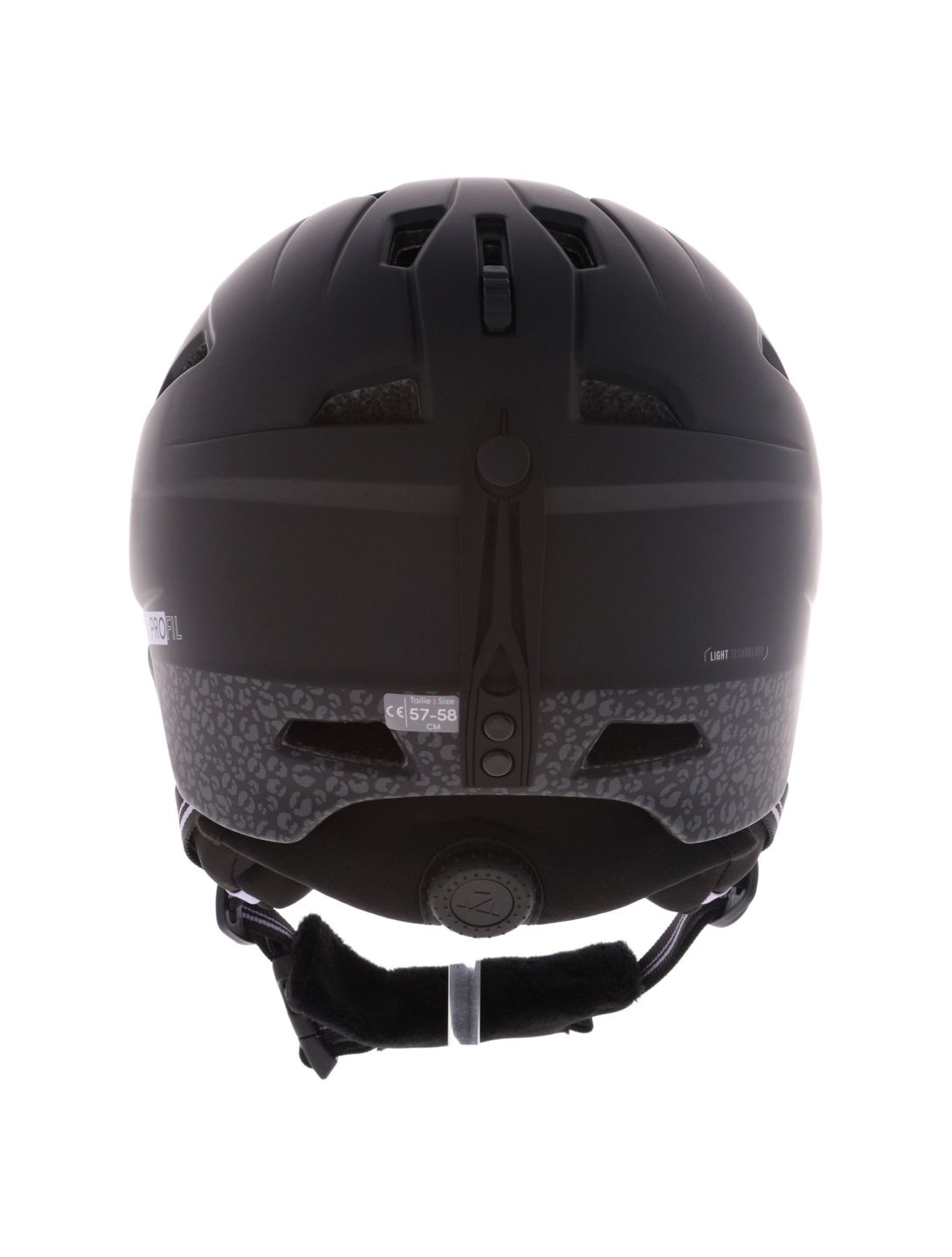 Cairn, Profil casque de ski unisexe Mat Black Leopard noir, violet 