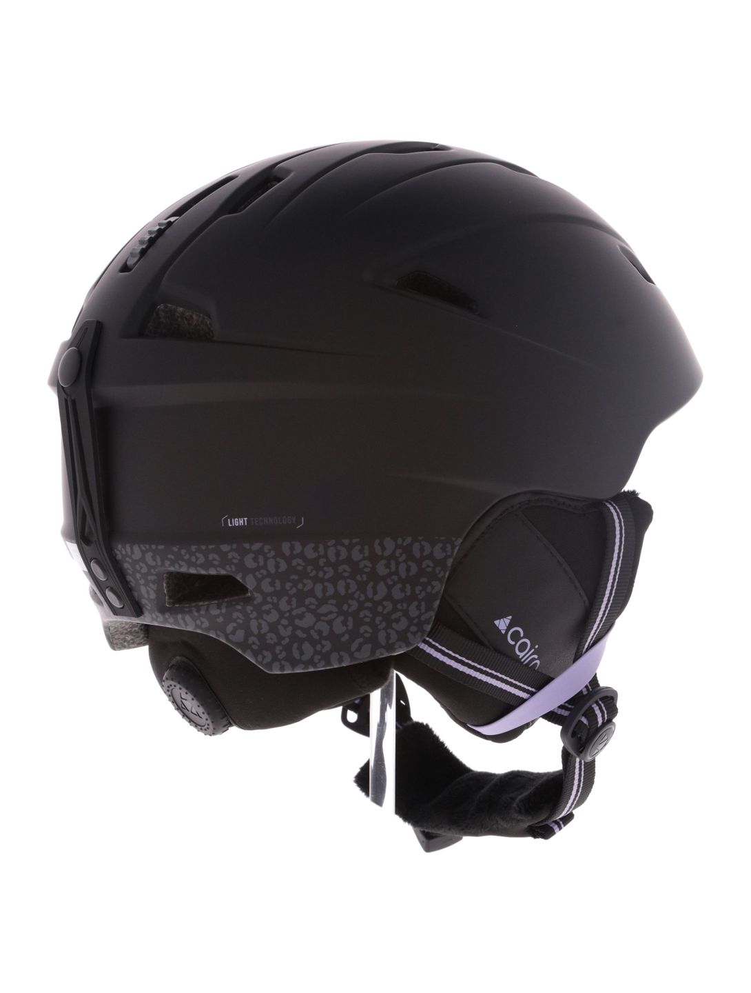 Cairn, Profil casque de ski unisexe Mat Black Leopard noir, violet 