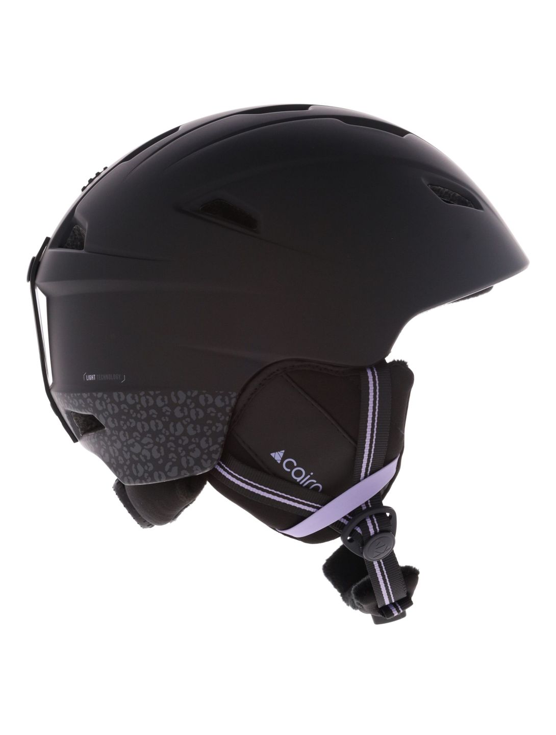 Cairn, Profil casque de ski unisexe Mat Black Leopard noir, violet 