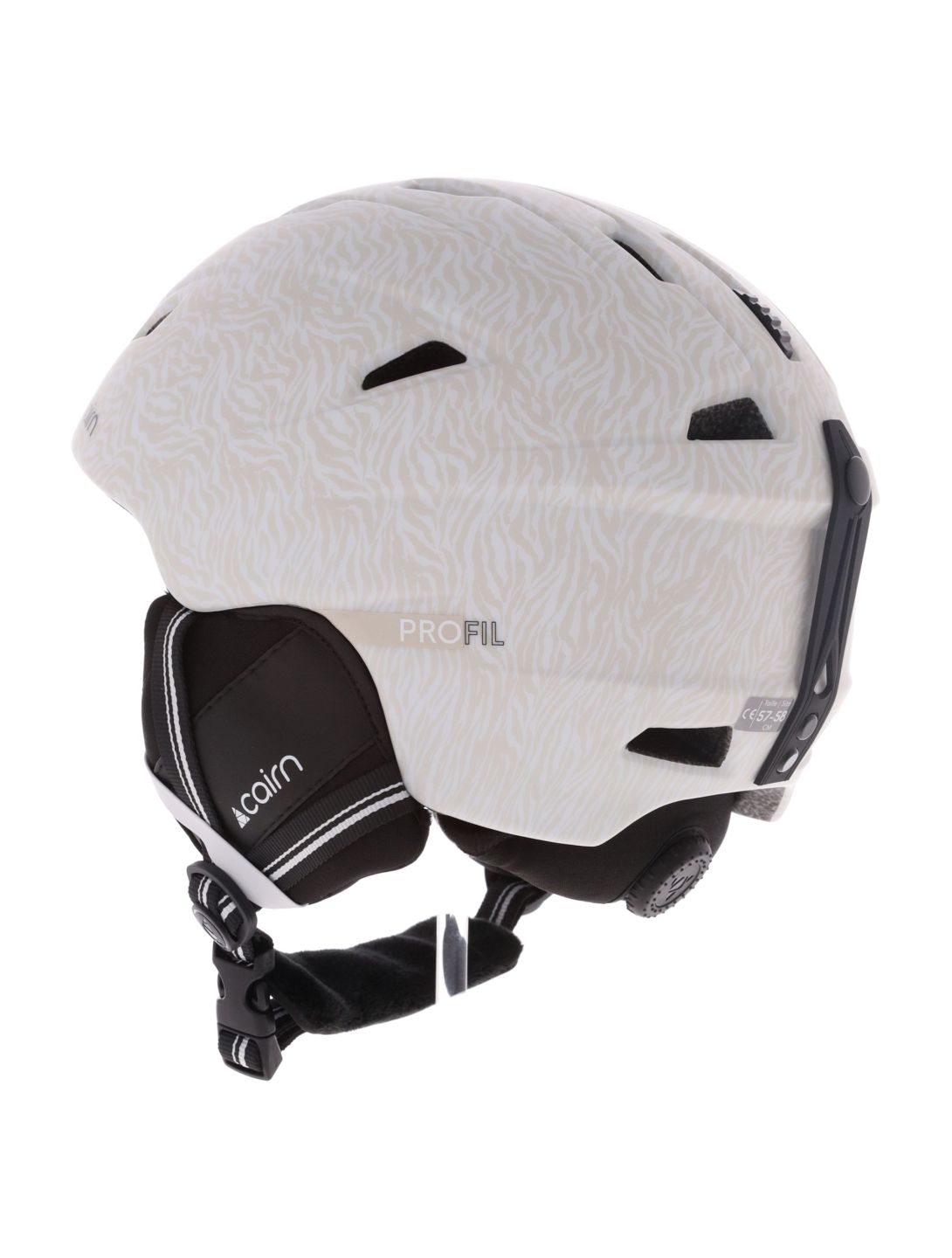 Cairn, Profil casque de ski unisexe Mat Warm Gray White blanc, gris 