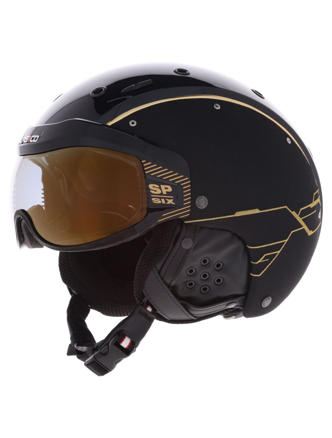 Casco, SP-6 Limited casque de ski avec visière unisexe Circuit Gold-Black noir, Or 