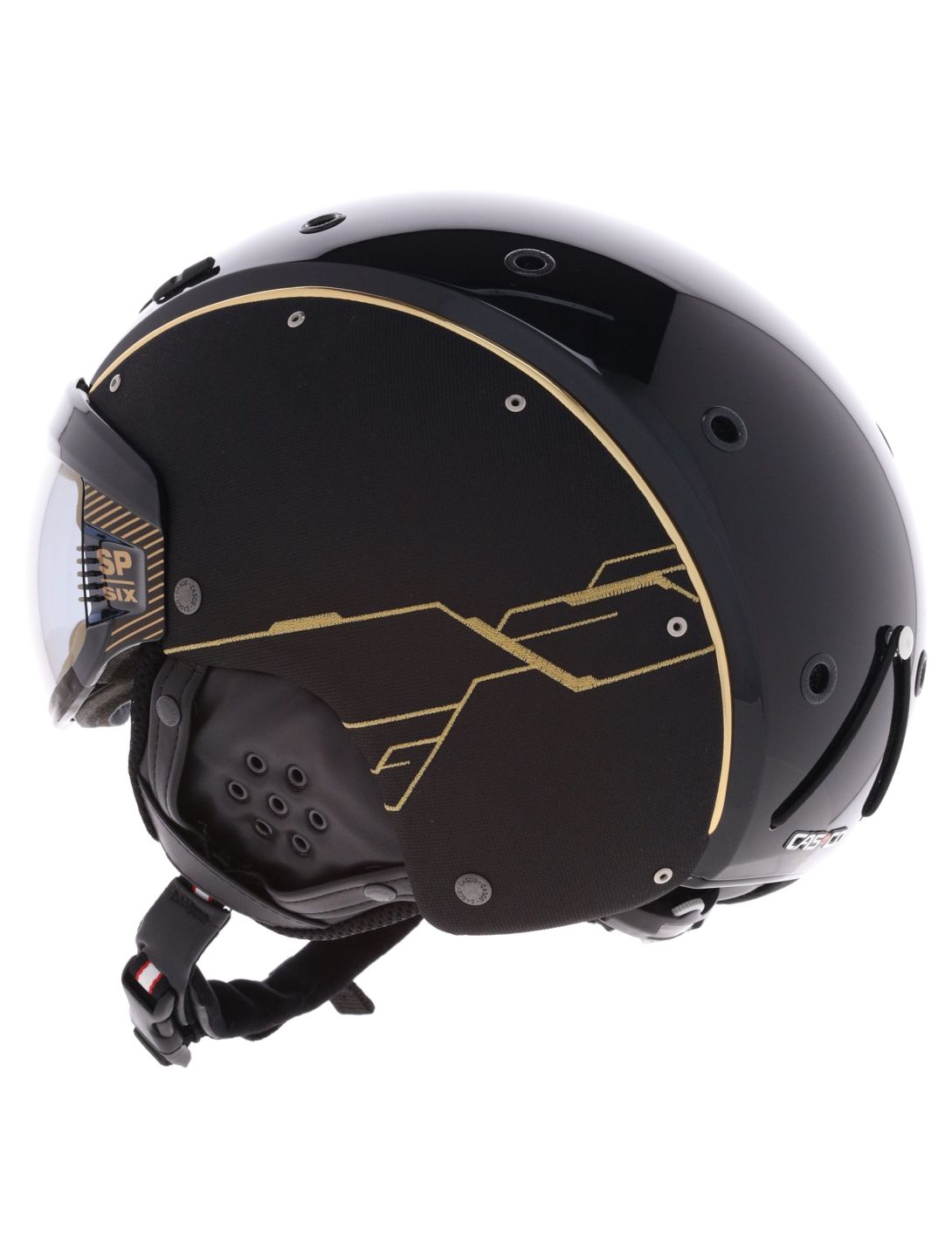 Casco, SP-6 Limited casque de ski avec visière unisexe Circuit Gold-Black noir, Or 