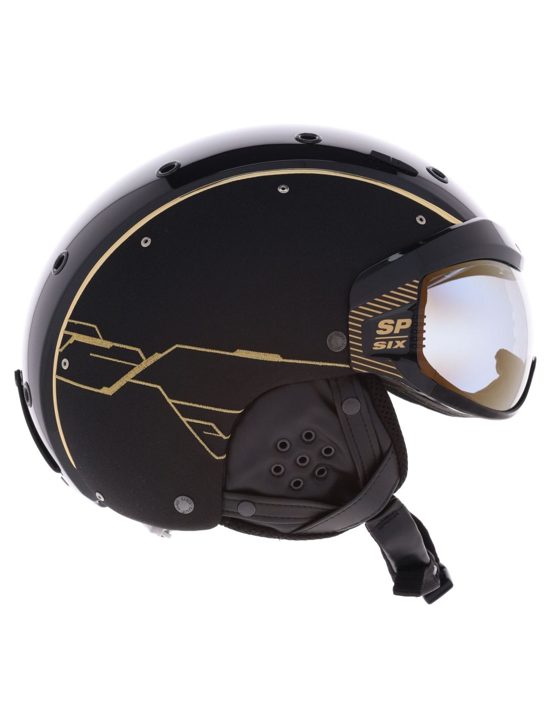 Casco, SP-6 Limited casque de ski avec visière unisexe Circuit Gold-Black noir, Or 