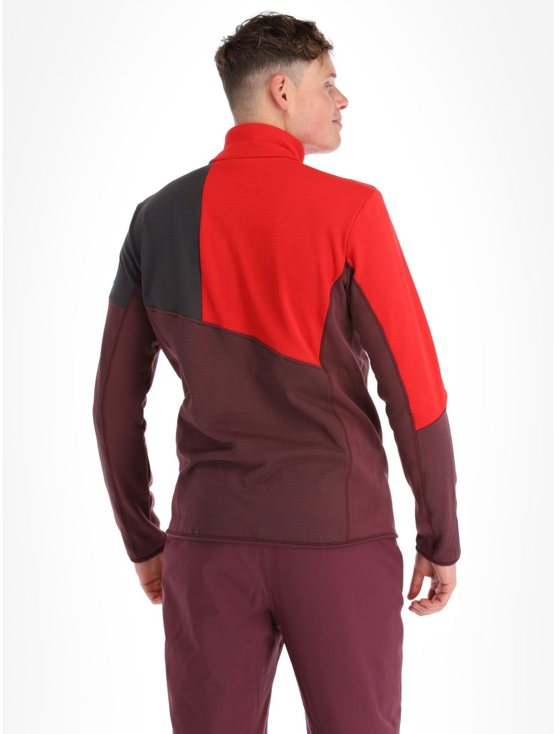 CMP, 33E1077 pull de ski hommes Burgundy bordeaux, orange, violet 