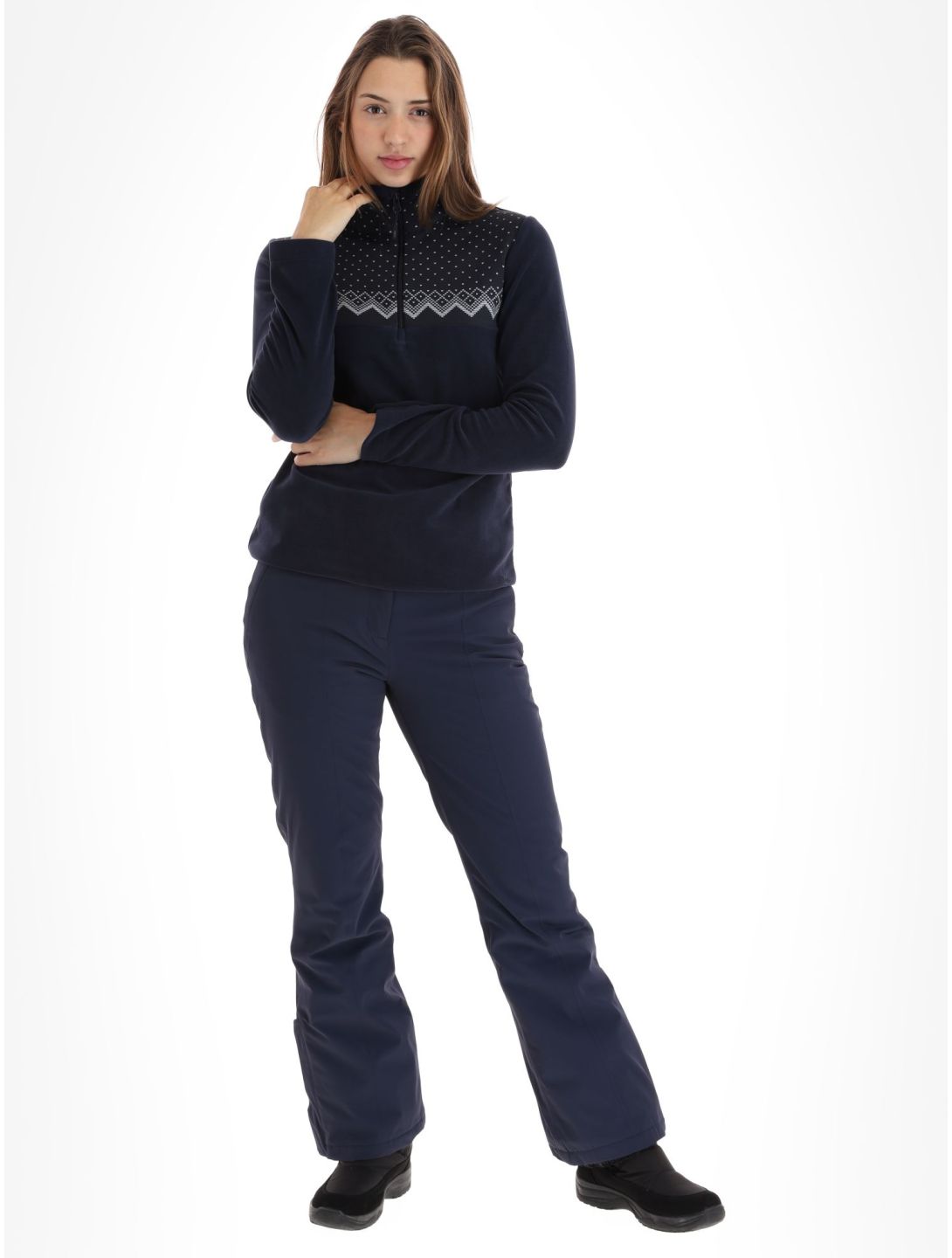 CMP, 33J1196 pull de ski femmes Black Blue bleu 