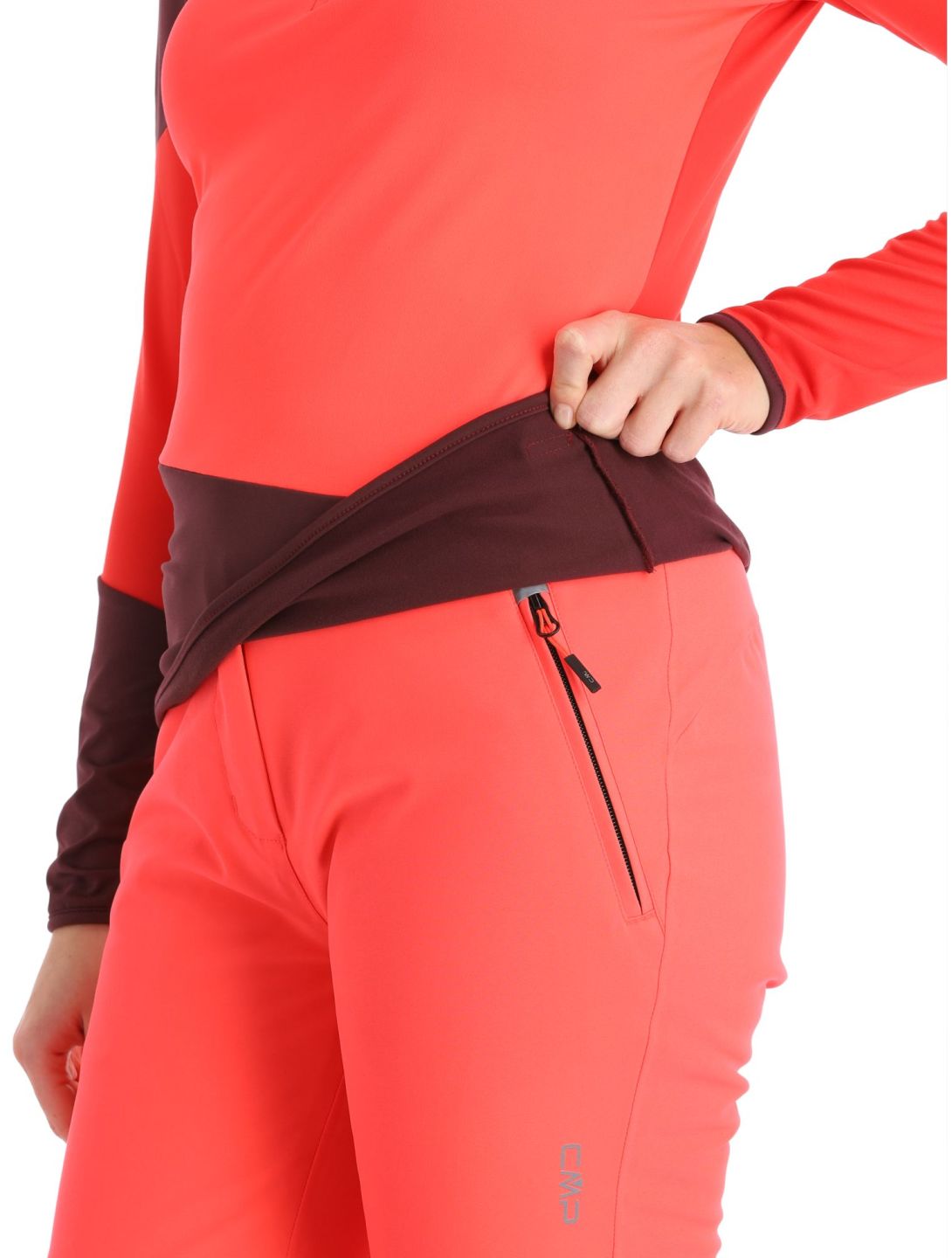 CMP, 33L0346 pull de ski femmes Burgundy bordeaux, rose, rouge 