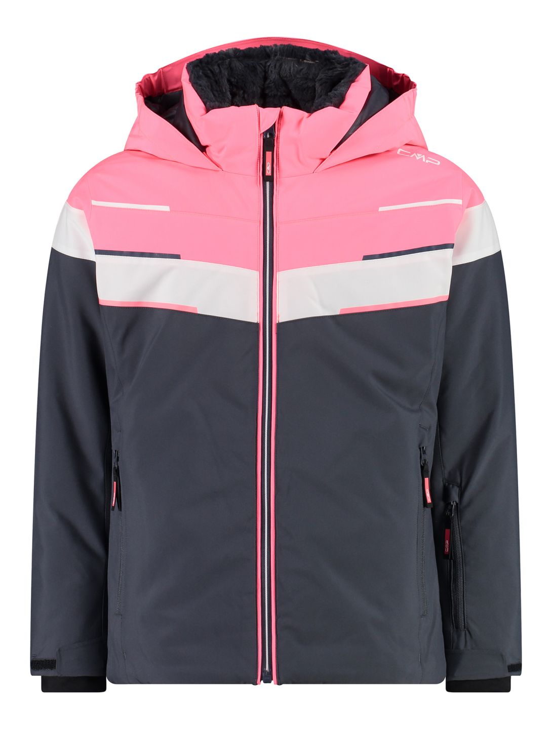 CMP, 33W0215 veste de ski enfants Titanium gris, rose 