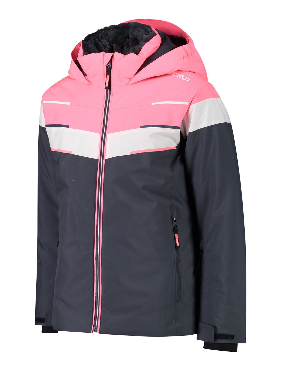 CMP, 33W0215 veste de ski enfants Titanium gris, rose 