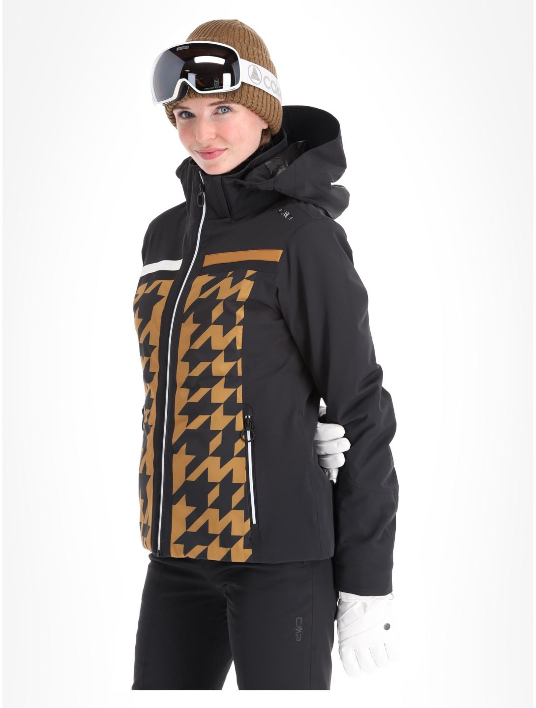 CMP, 33W0306 veste de ski femmes Oat Black brun, noir 