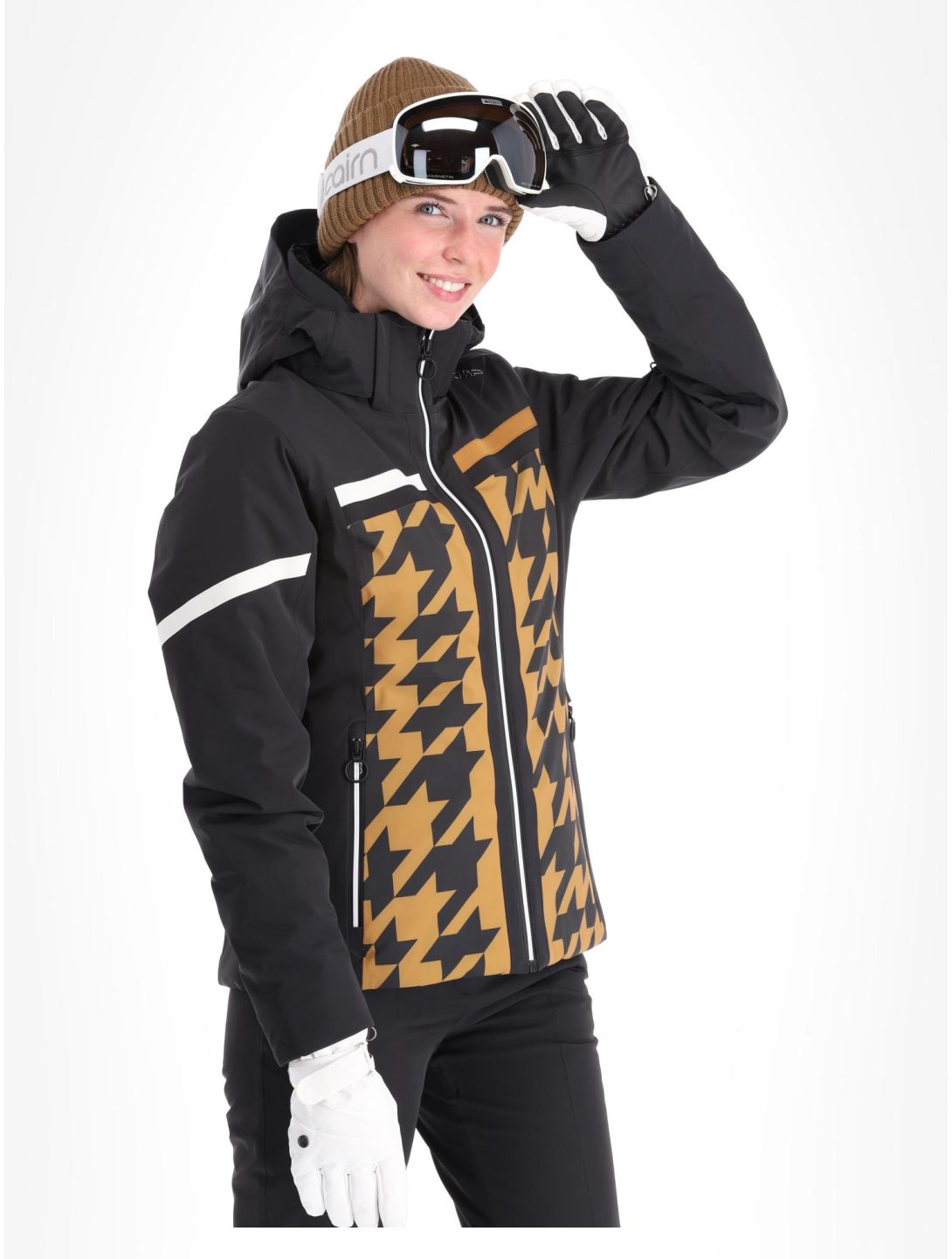 CMP, 33W0306 veste de ski femmes Oat Black brun, noir 