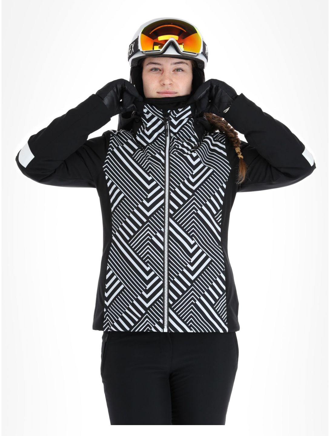 CMP, 33W0686 veste de ski femmes Black White blanc, noir 