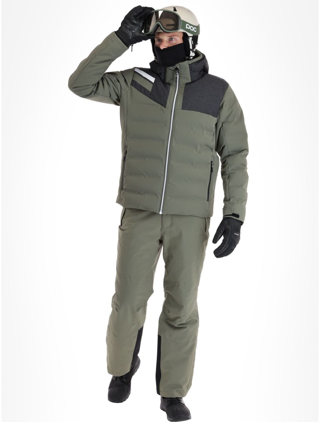 CMP, 33W0767 veste de ski hommes Kaki vert 