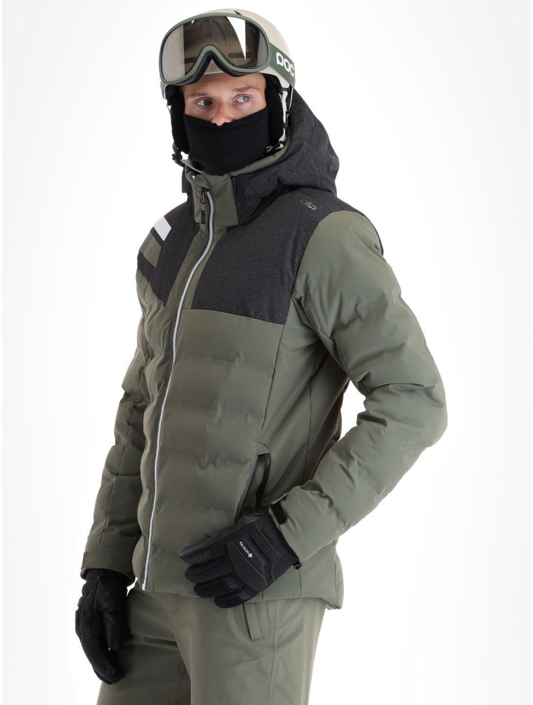 CMP, 33W0767 veste de ski hommes Kaki vert 