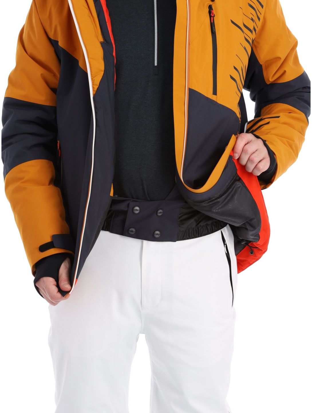 CMP, 33W0817 veste de ski hommes Pumpkin gris, orange 