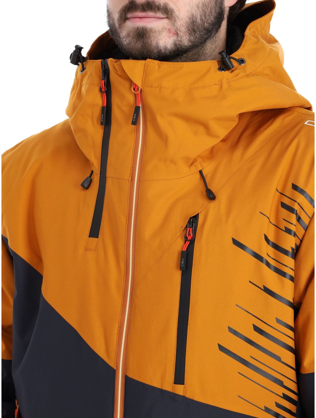 CMP, 33W0817 veste de ski hommes Pumpkin gris, orange 