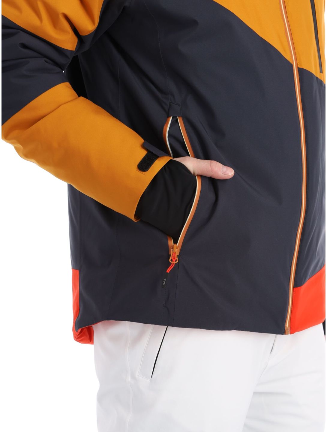 CMP, 33W0817 veste de ski hommes Pumpkin gris, orange 