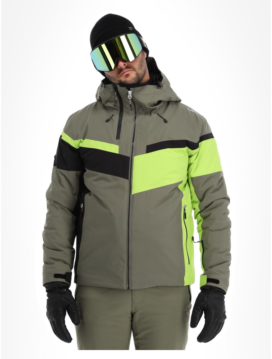 CMP, 33W0827 veste de ski hommes Kaki vert 