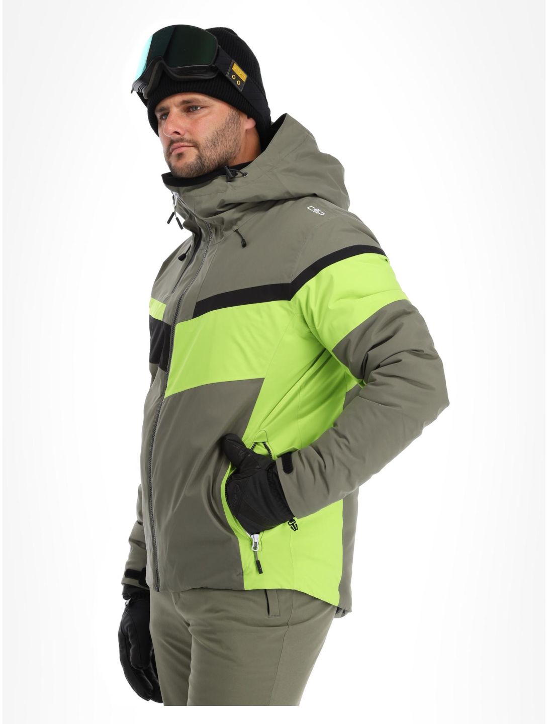 CMP, 33W0827 veste de ski hommes Kaki vert 