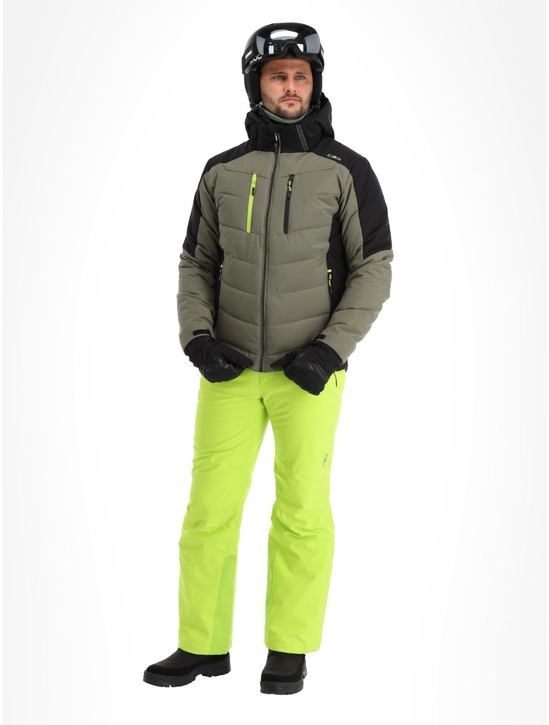 CMP, 33W0837 veste de ski hommes Kaki noir, vert 