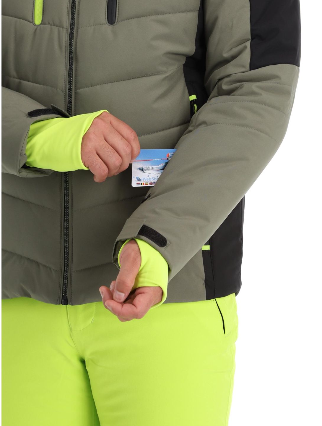 CMP, 33W0837 veste de ski hommes Kaki noir, vert 