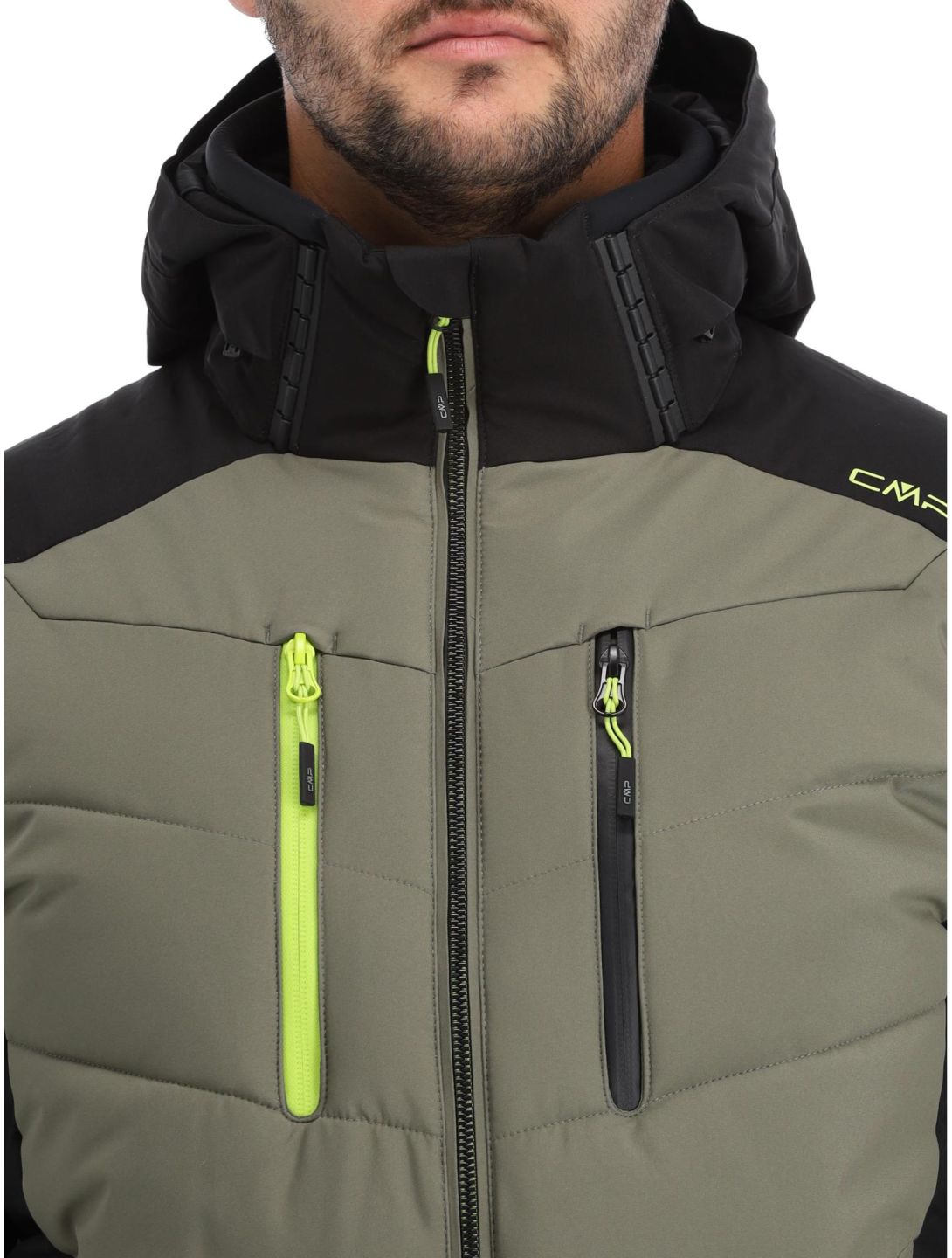 CMP, 33W0837 veste de ski hommes Kaki noir, vert 