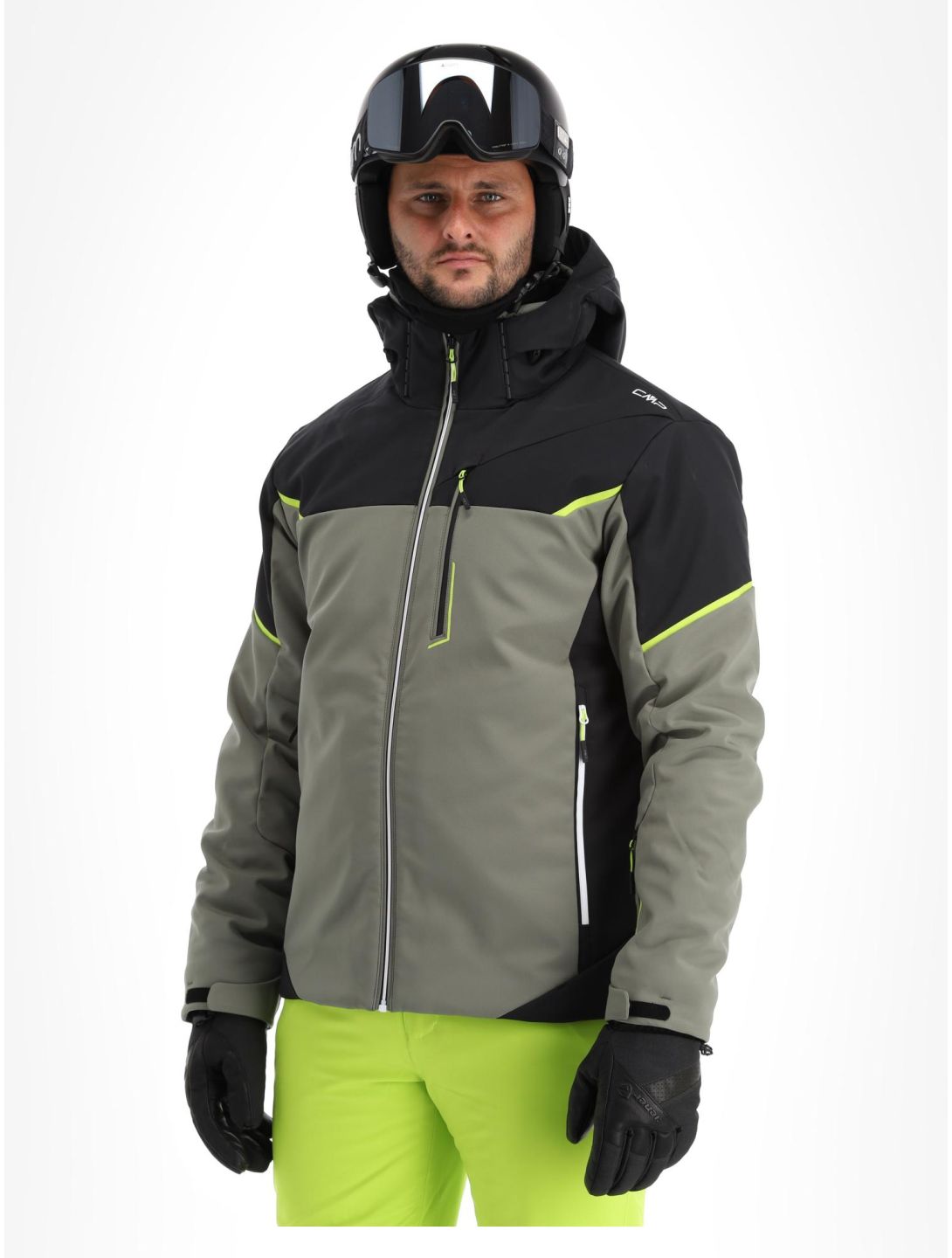 CMP, 33W0897 veste de ski softshell hommes Kaki vert 