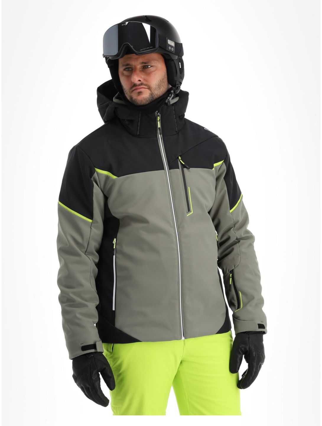 CMP, 33W0897 veste de ski softshell hommes Kaki vert 