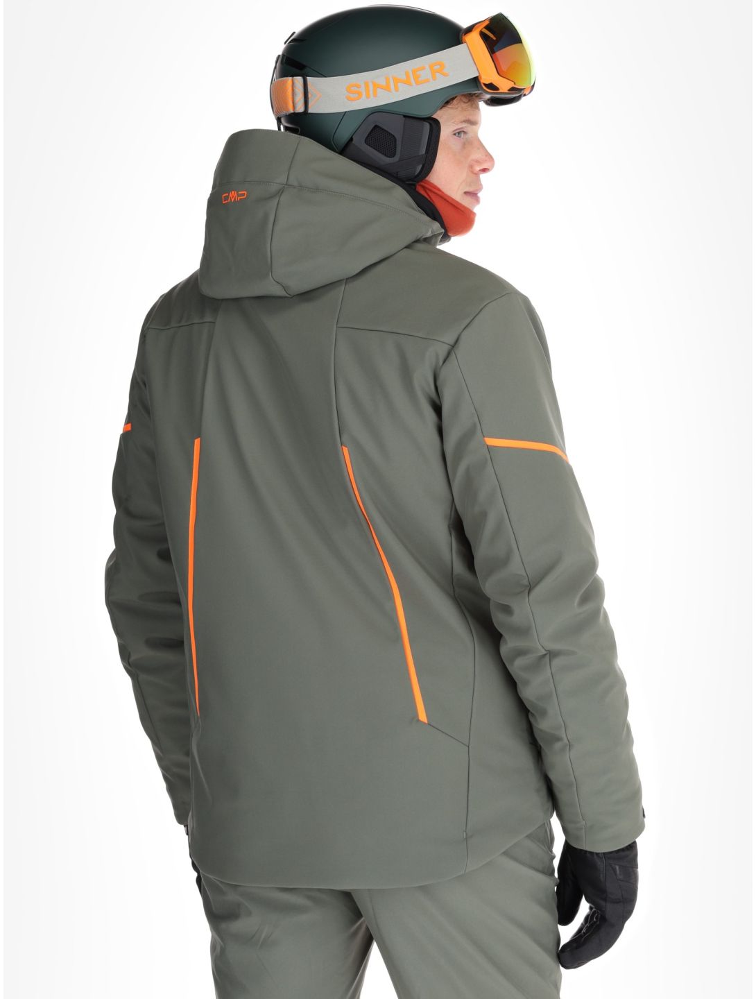 CMP, 33W0897 veste de ski softshell hommes Olive vert 