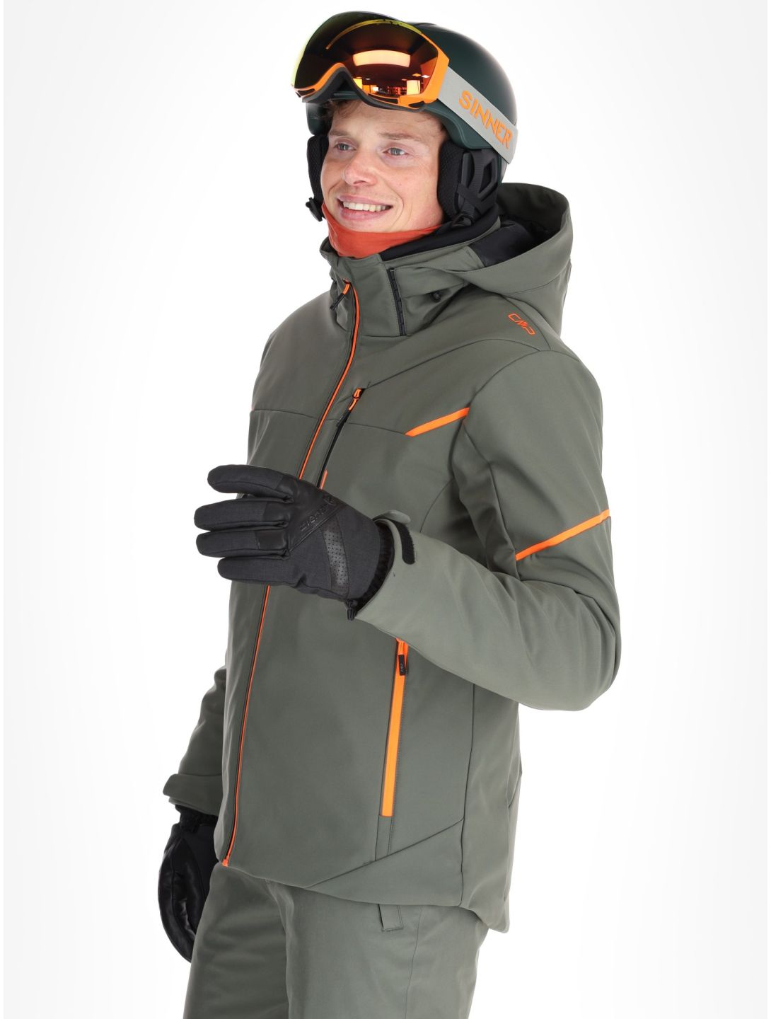 CMP, 33W0897 veste de ski softshell hommes Olive vert 