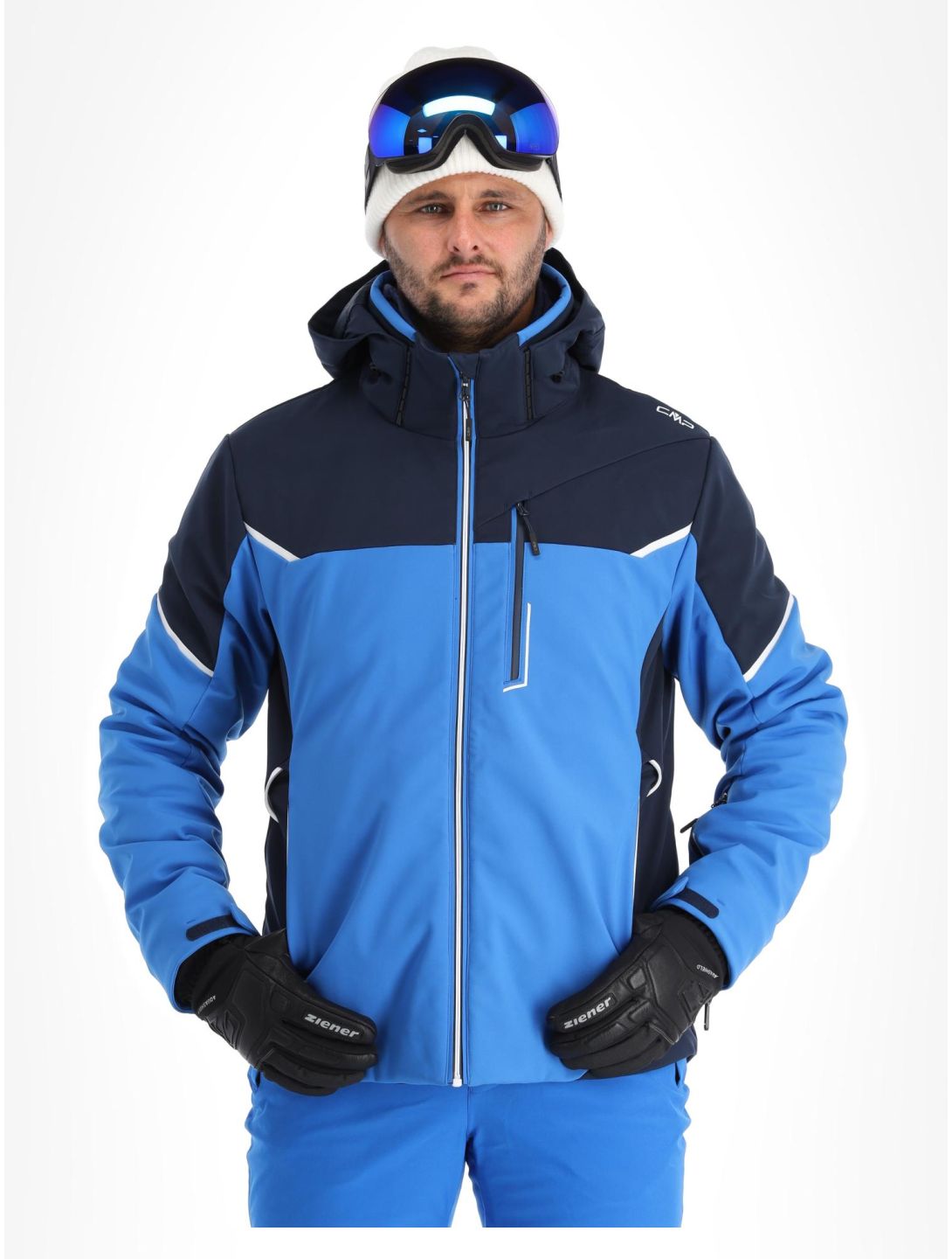 CMP, 33W0897 veste de ski softshell hommes Royal bleu 