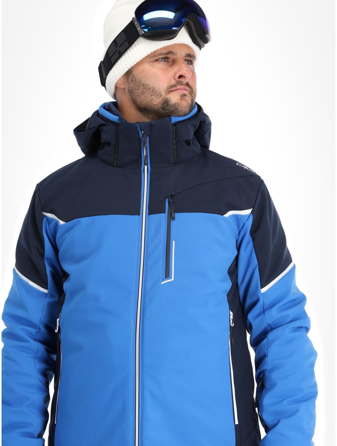 CMP, 33W0897 veste de ski softshell hommes Royal bleu 