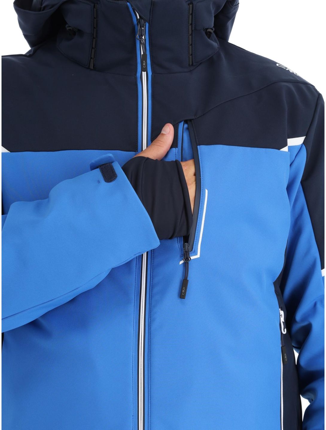 CMP, 33W0897 veste de ski softshell hommes Royal bleu 