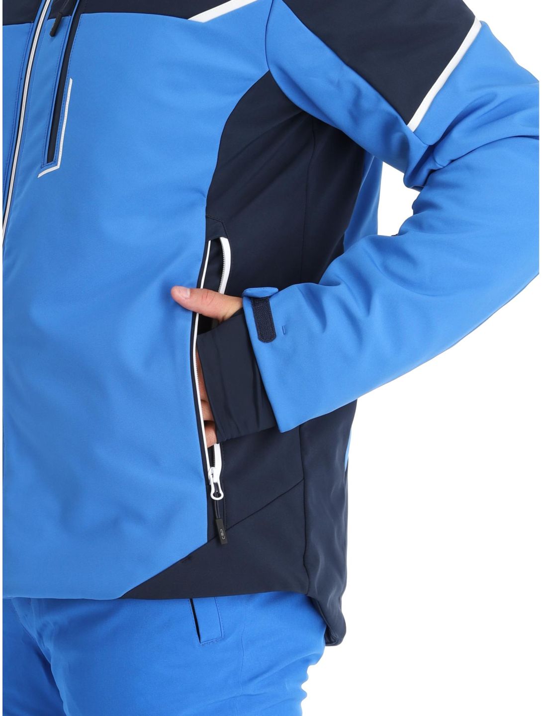 CMP, 33W0897 veste de ski softshell hommes Royal bleu 