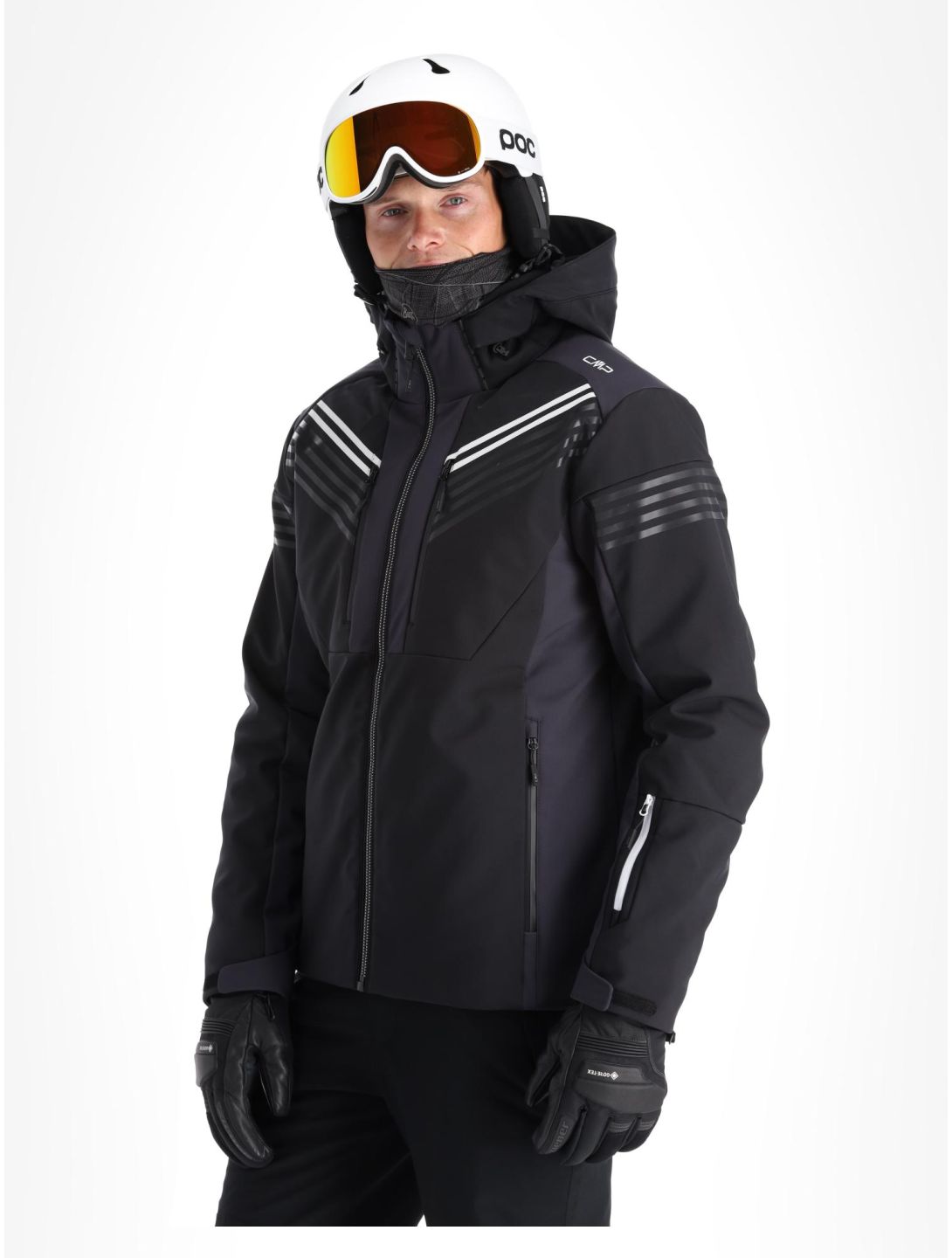 CMP, 33W0967 veste de ski softshell hommes Black noir 