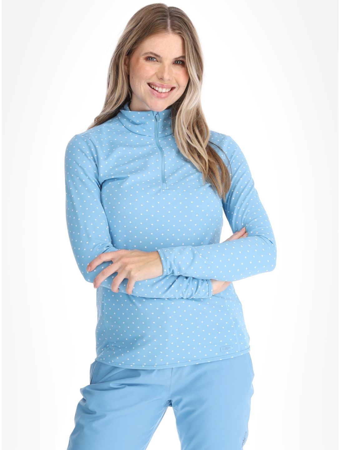 CMP, 34L4306 pull de ski femmes Niagara / White blanc, bleu 