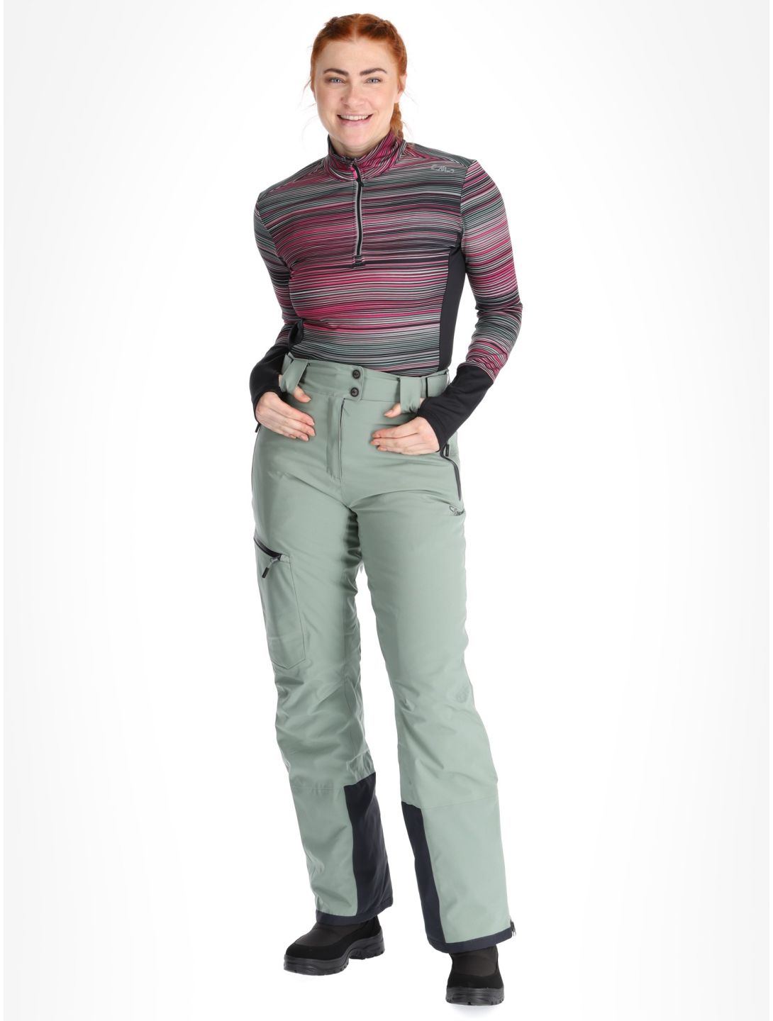 CMP, 34W3946 pantalon de ski femmes Mineral vert 