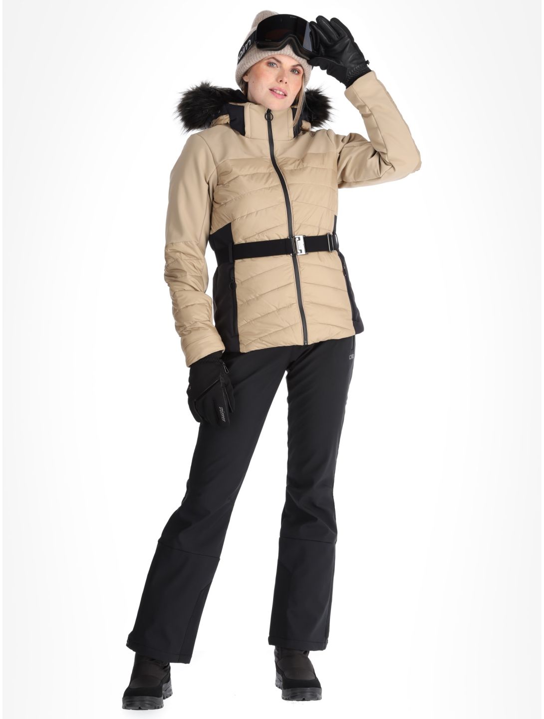 CMP, 34W4436F veste de ski femmes Sesame brun 