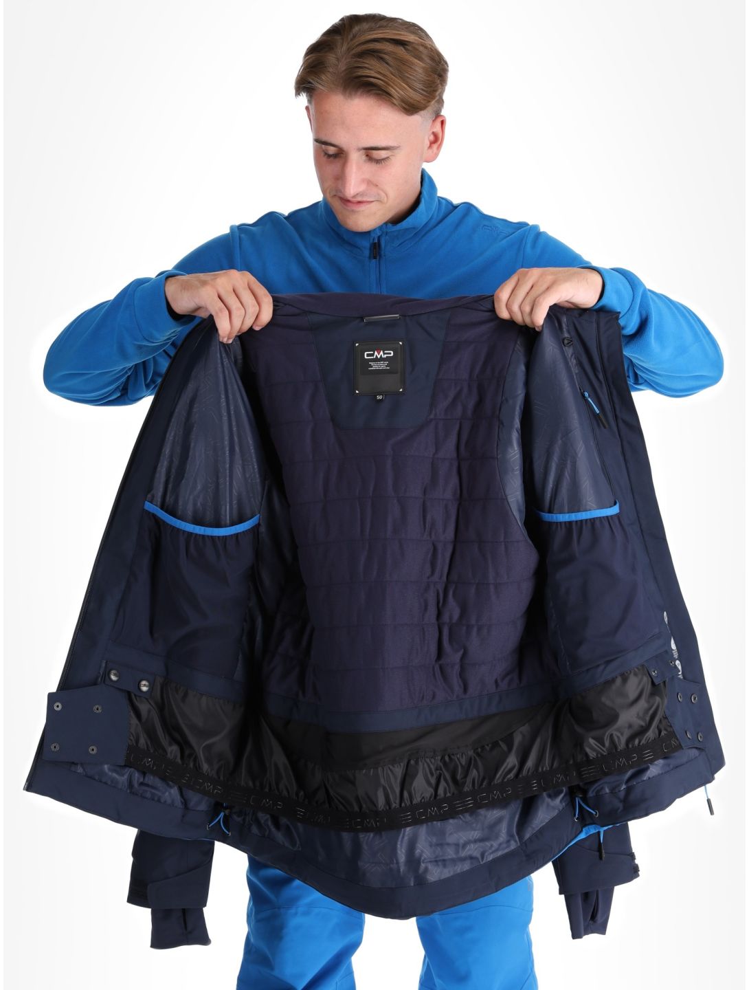 CMP, 34W4677 veste de ski hommes Black Blue bleu 