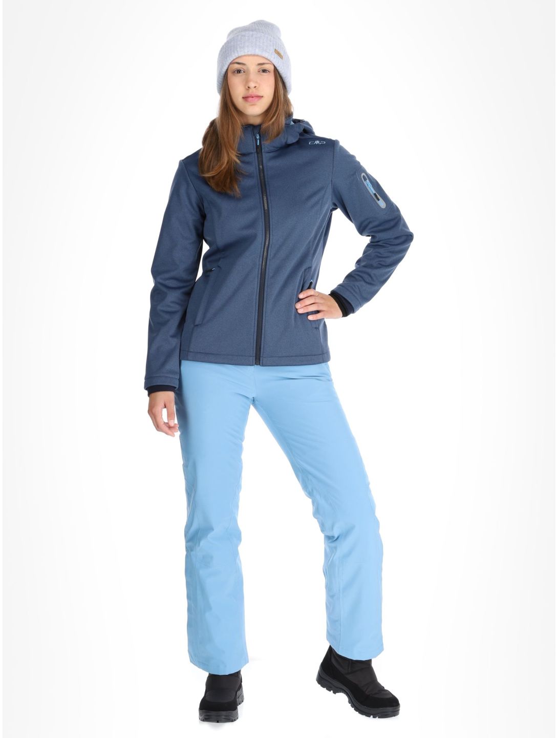 CMP, 39A5006M veste de ski softshell femmes Blue Melange / Niagara bleu 