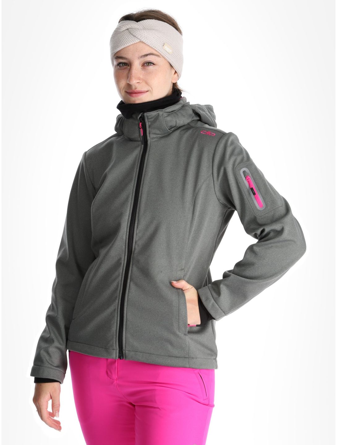 CMP, 39A5006M veste de ski softshell femmes Mineral Melange vert 