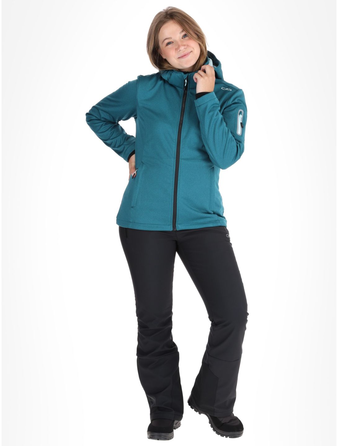 CMP, 39A5006M veste de ski softshell femmes Teal vert 