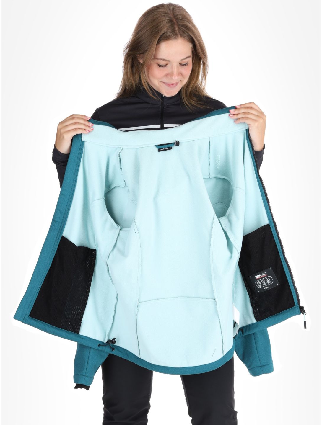 CMP, 39A5006M veste de ski softshell femmes Teal vert 