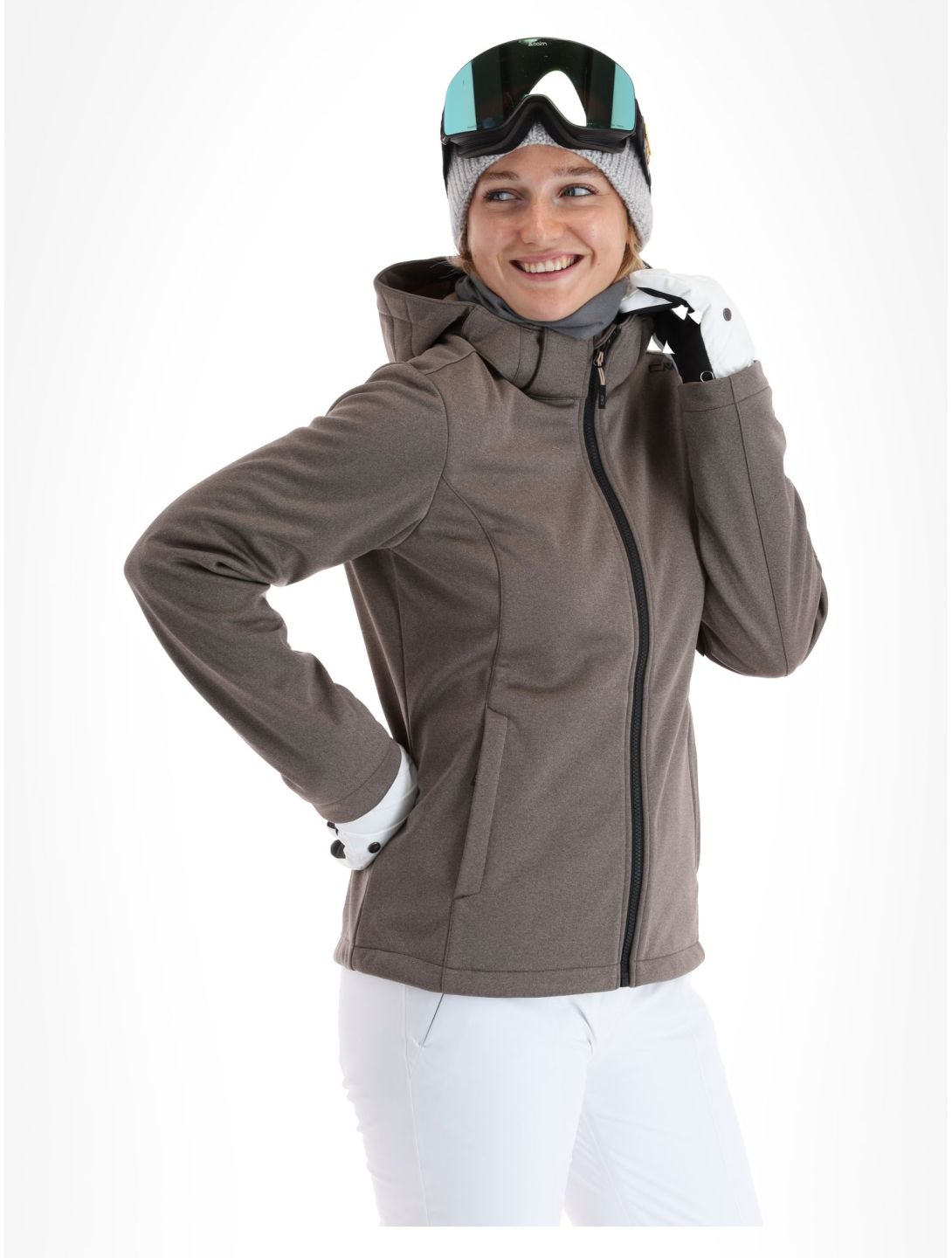 CMP, 39A5006M veste de ski softshell femmes Sesam Mel Black beige, noir 