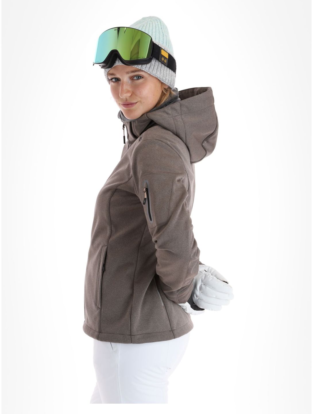 CMP, 39A5006M veste de ski softshell femmes Sesam Mel Black beige, noir 