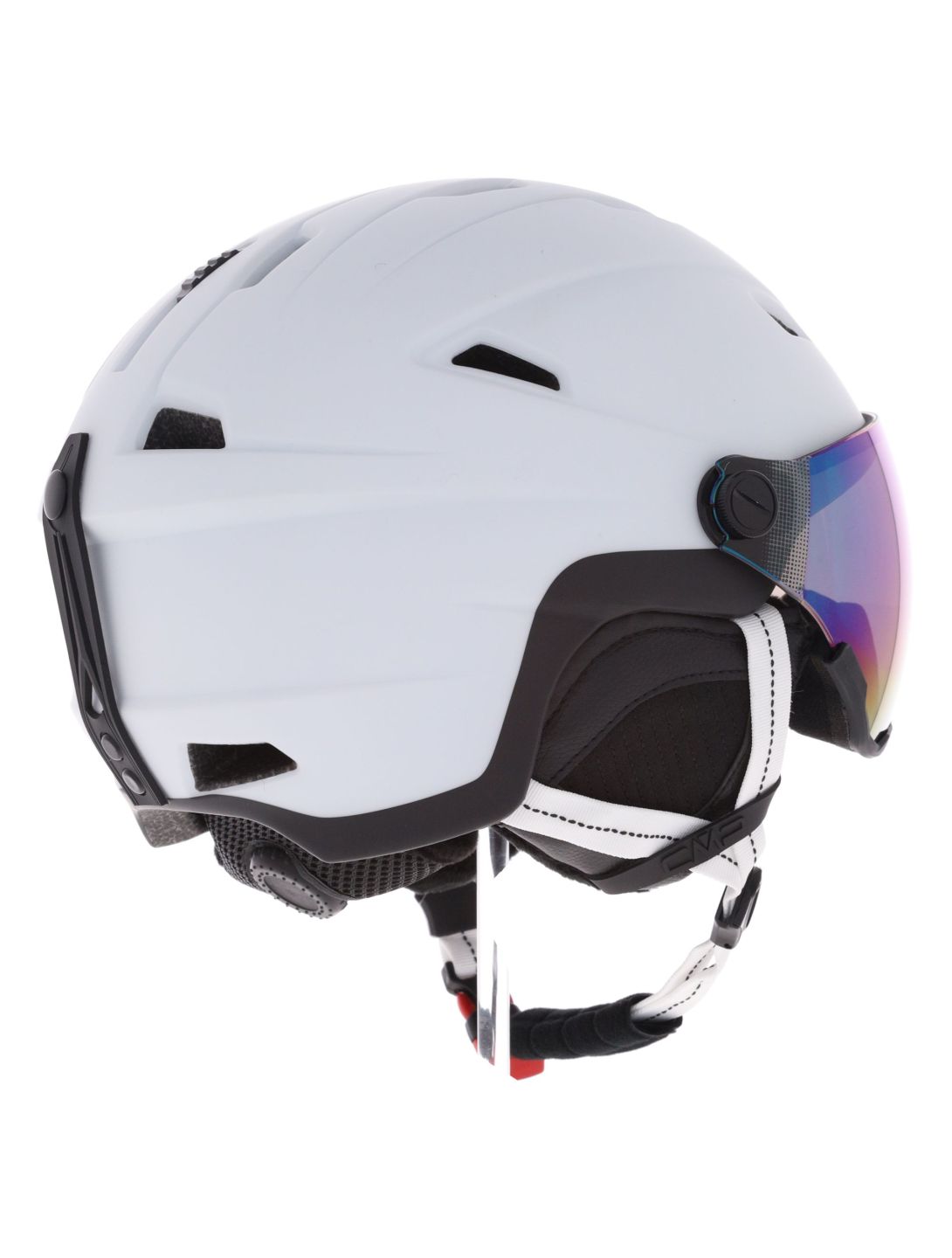 CMP, WA-2 casque de ski avec visière unisexe White / Black blanc, noir 