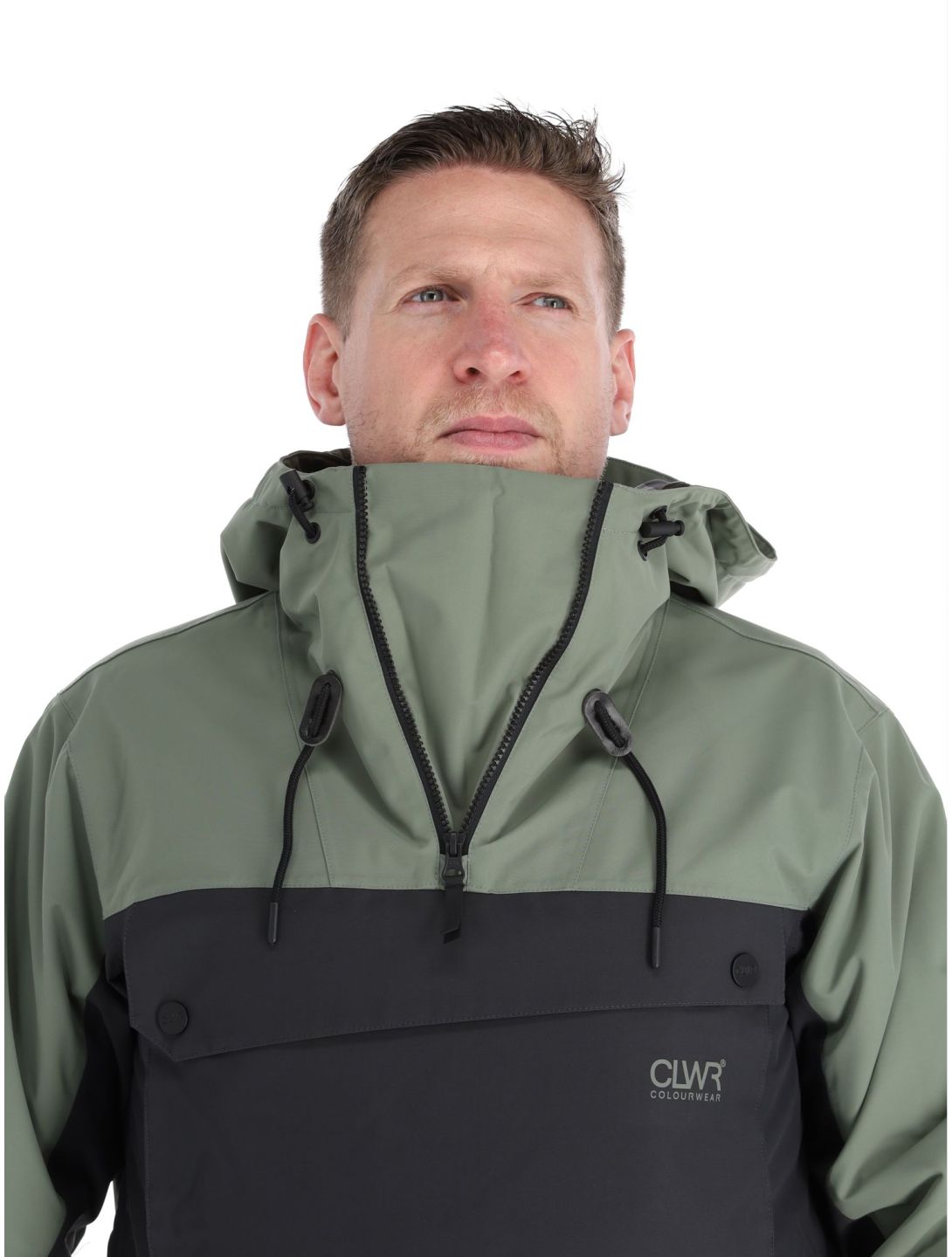 ColourWear, M Essential anorak d'hiver hommes Grey Green noir, vert 