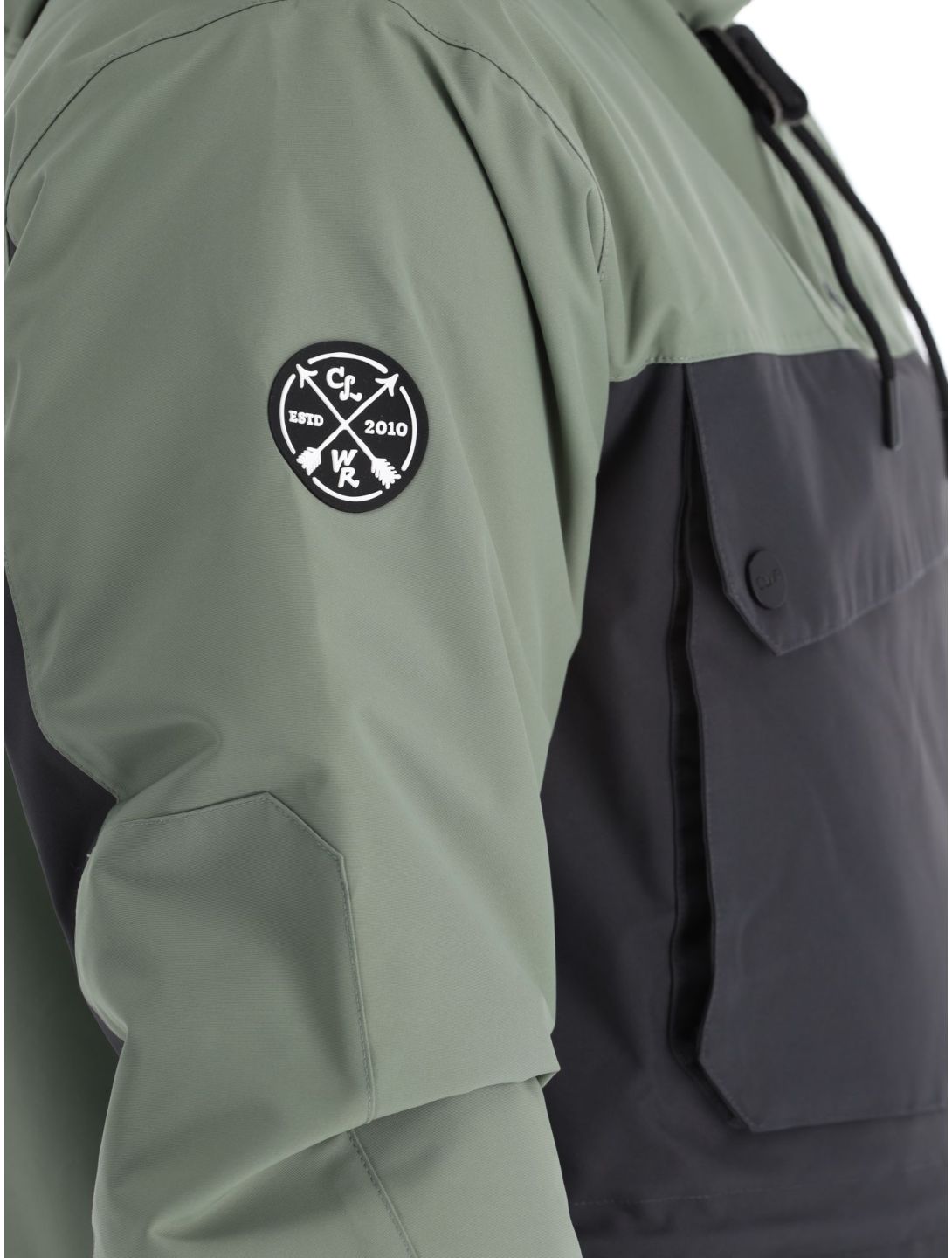 ColourWear, M Essential anorak d'hiver hommes Grey Green noir, vert 