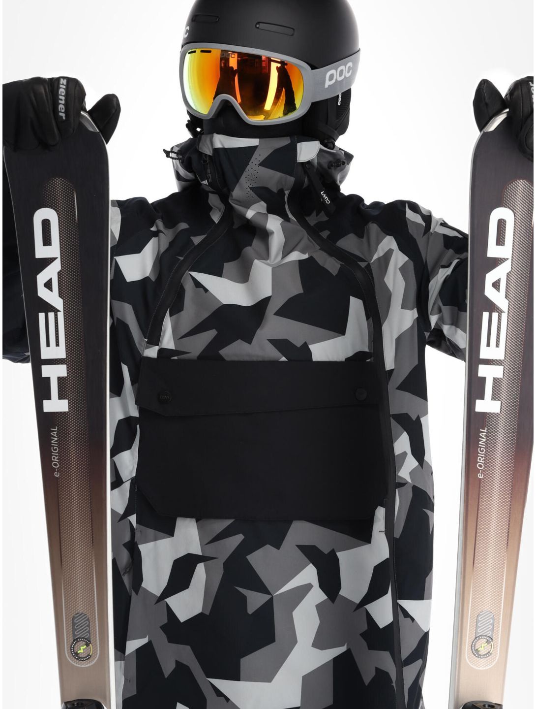 ColourWear, Foil veste de ski hommes Camo Grey gris, noir 